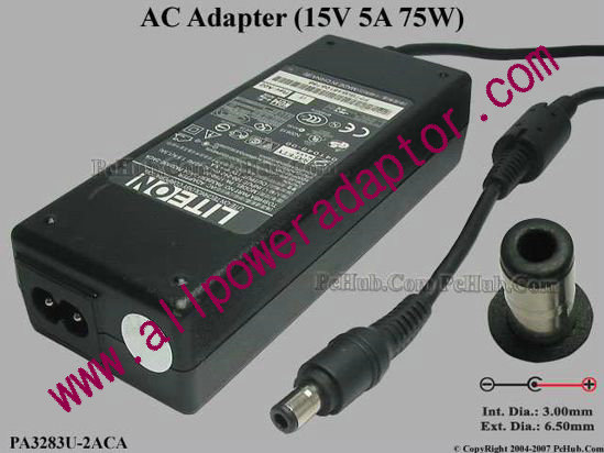 Toshiba AC Adapter PA3283x-xxxx, Tip D