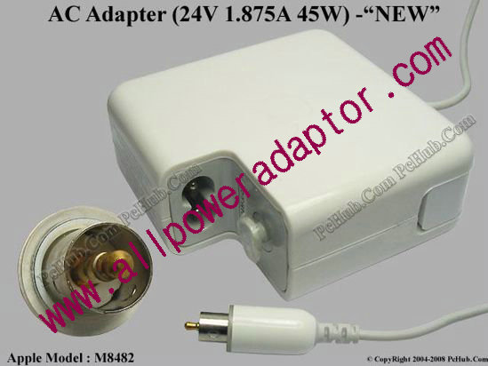 Apple Common Item (Apple) AC Adapter- Laptop M8482, 24V 1.875A -NEW