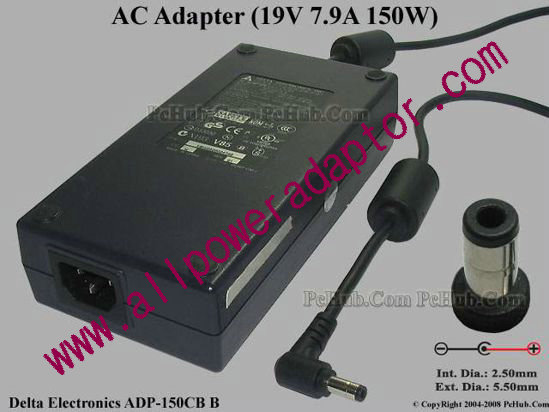 Delta Electronics ADP-150CB B AC Adapter- Laptop 19V 7.9A, 5.5/2.5mm, C14