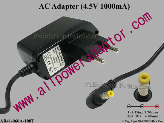 Other Brands K.Z. Adaptor AC Adapter AB41-060A-100T, 4.5V 1A