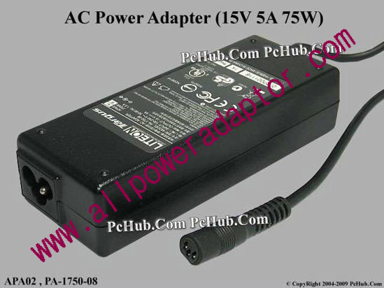 Targus APA02 AC Adapter 15V 5A, Bare Tip
