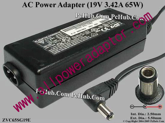 Other Brands EOS CORP AC Adapter 19V 3.42A, 5.5/2.5mm, 2-Prong