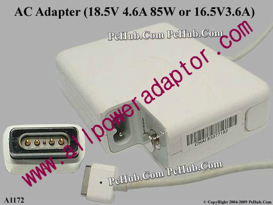 Apple Common Item (Apple) AC Adapter- Laptop A1172, 18.5V 4.6A 85W