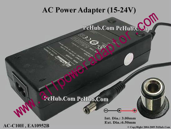 Other Brands HI-CAPACITY AC Adapter EA10952B, 15-24V 5A, Tip-D, 2-prong