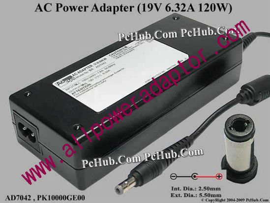 Acbel Polytech AD7042 AC Adapter- Laptop 19V 6.32A, 5.5/2.5mm 12mm Length, 2-Prong