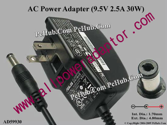 ASUS Common Item (Asus) AC Adapter- Laptop 9.5V 2.5A, Tip A,