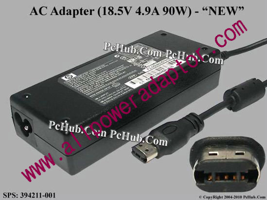HP AC Adapter - NEW Original 394211-001, 18.5V 4.9A, Multi-pin,