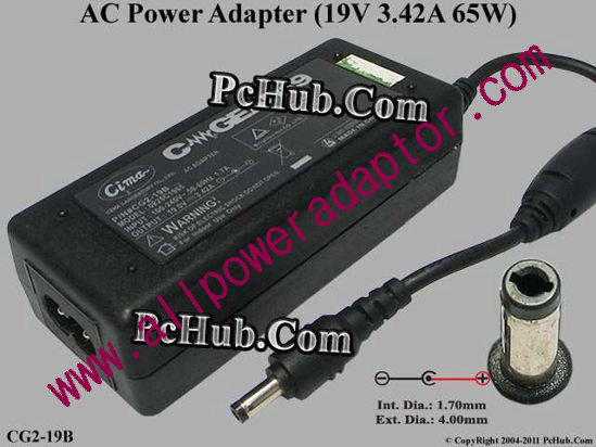 Other Brands Cima AC Adapter 13V-19V 19V 3.42A, 4.0/1.7mm, 2-Prong