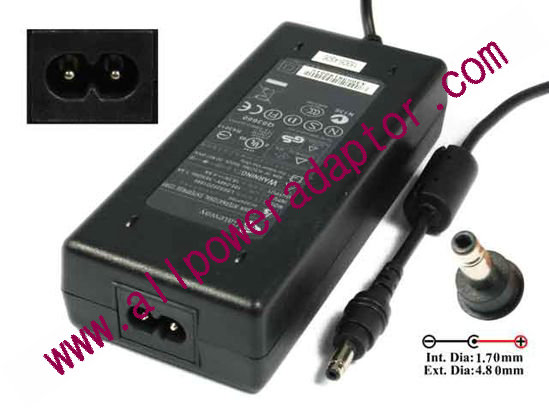 Li Shin LSE0202D1890 AC Adapter 18.5V 4.9A, 4.75/1.7mm, 2-Prong, New