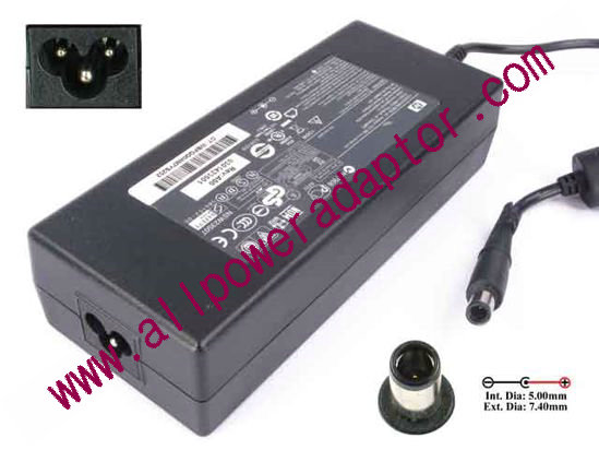 HP AC Adapter- Laptop 19V 7.89A, (5.0/7.4mm), 3-prong