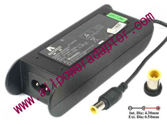 Other Brands AUTOTEST AC Adapter 0225C1665, 16V 4.06A, (4.3/6.5mm), 2-Prong