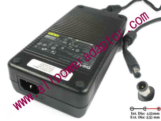 Dell XPS M1730 AC Adapter - NEW Original 19.5V 11.8A, 8.5/6.0mm With Pin, IEC C14, New - Click Image to Close