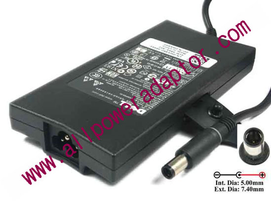 Dell Inspiron 1720 AC Adapter - NEW Original 19.5V 4.62A, 7.4/5.0mm With Pin, 3-Prong, Thin, Ne