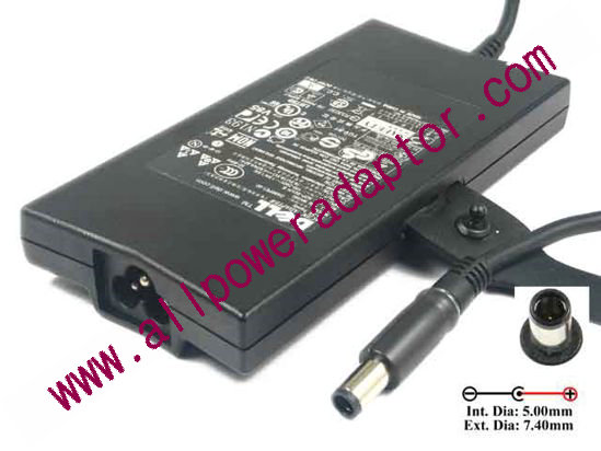 Dell Vostro 1400 AC Adapter - NEW Original 19.5V 4.62A, 7.4/5.0mm With Pin, 3-Prong, New - Click Image to Close