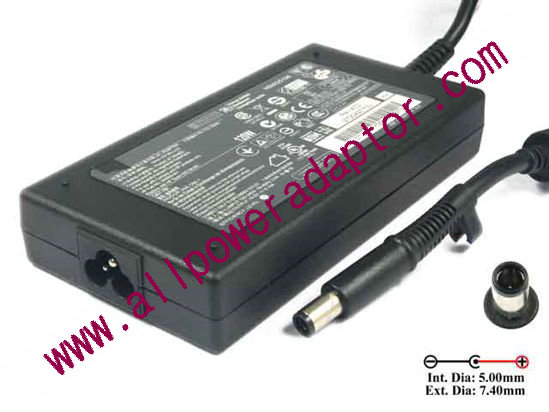 HP EliteBook 8560w Series AC Adapter - NEW 19.5V 6.15A HSTNN-LA25 power supply , 7.4/5.0mm, 3-Prong, New - Click Image to Close