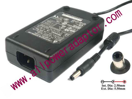 Li Shin LSE9901B1250 AC Adapter - NEW Original 12V 5A, 5.5/2.5mm, 12mm, C14, NEW