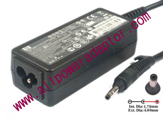 HP AC Adapter- Laptop 19.5V 2.05A, 4.0/1.7mm, 3-Prong - Click Image to Close