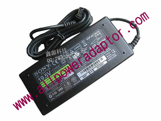Sony Vaio PCG-6C1N AC Adapter - NEW Original 19.5V 4.7A, 6.0/4.3mm, 3-Prong, New