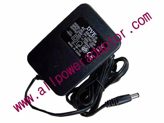 DVE DV-1280-3UP AC Adapter - NEW Original 12V 1A, 5.5/2.1mm, EU 2-Pin