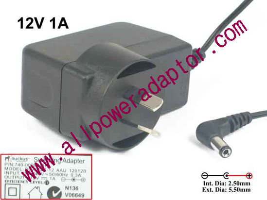 DVE DSA-15P-12 AC Adapter - NEW Original 12V 1A, 5.5/2.5mm, AU 2-Pin