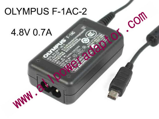 OLYMPUS F-1AC-2 AC Adapter - NEW Original 4.8V 0.7A, Rectangular Tip, 2-Prong, New