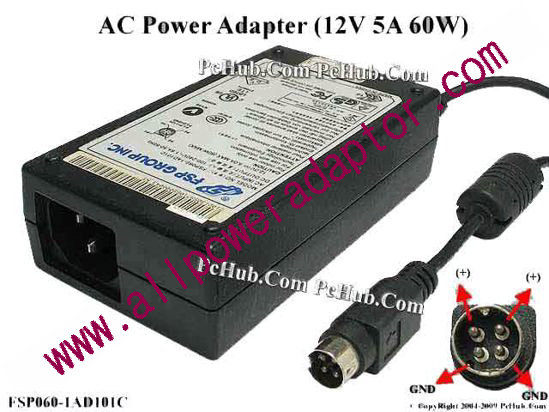 FSP Group Inc FSP060-1AD101C AC Adapter - NEW Original 12V 5A, 4-Pin P1