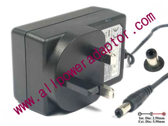 APD / Asian Power Devices WA-18G12K AC Adapter - NEW Original 12V 1.5A, 5.5/2.5mm, UK 3-Pin Plug, New