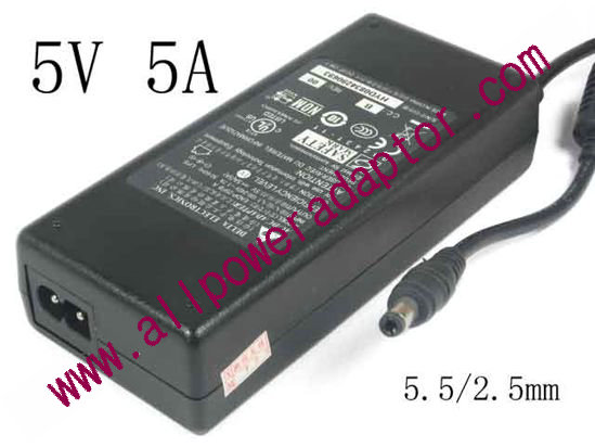 Delta Electronics EADP-25FB AC Adapter - NEW Original 5V 5A, 5.5/2.5mm, 2-Prong, New