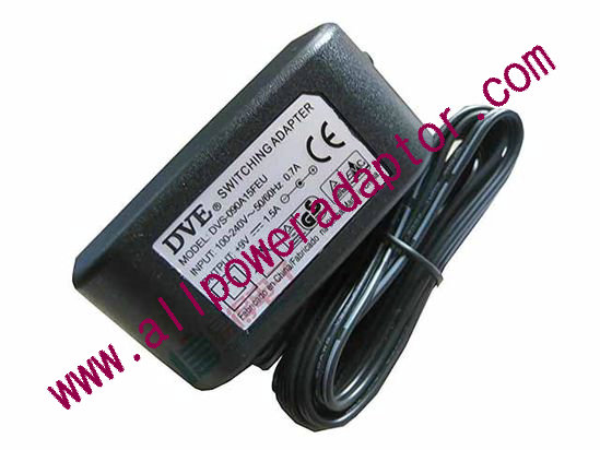DVE DVS-090A15FEU AC Adapter - NEW Original 9V 1A, 4.0/1.7mm, EU 2-Pin Plug, New