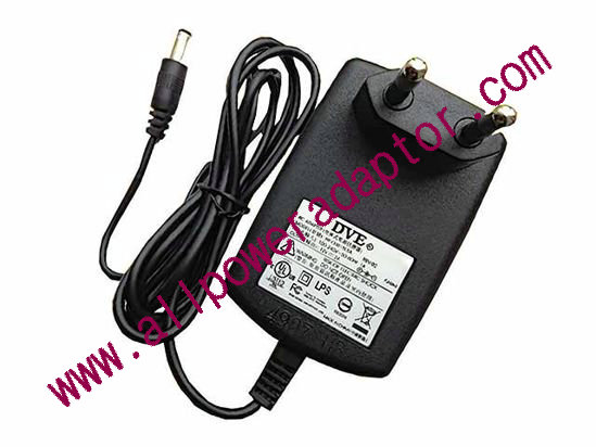 DVE HP-OJ015L6A AC Adapter - NEW Original 12V 2A, 5.5/2.5mm, EU 2-Pin Plug, New