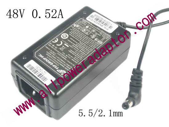 FSP Group Inc FSP025-1AD207A AC Adapter - NEW Original 48V 0.52A, 5.5/2.1mm, C14, New