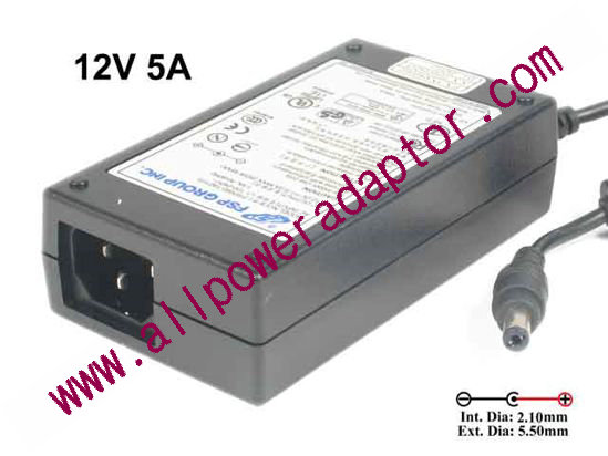 FSP Group Inc FSP060-1AD103 AC Adapter - NEW Original 12V 5A, Barrel 5.5/2.1mm, IEC C14