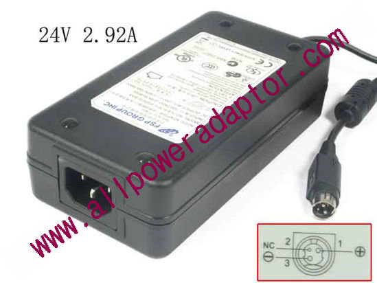 FSP Group Inc FSP070-RA AC Adapter - NEW Original 24V 2.92A, 3-Pin, P1=