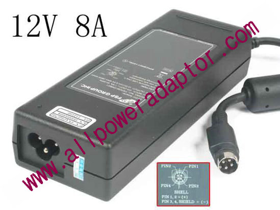 FSP Group Inc FSP096-DMBD1 AC Adapter - NEW Original 12V 8A, 4P, P1