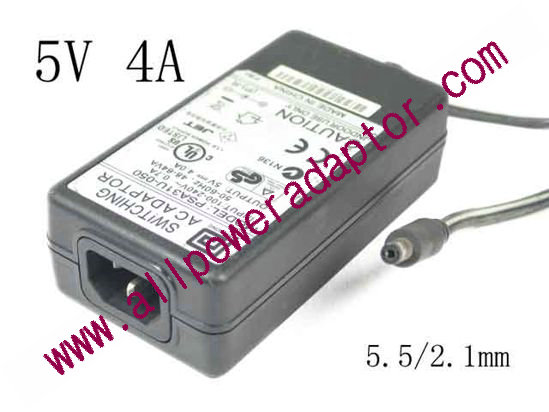 PHIHONG PSA31U-050 AC Adapter 5V 4A, Barrel 5.5/2.1mm, IEC C14