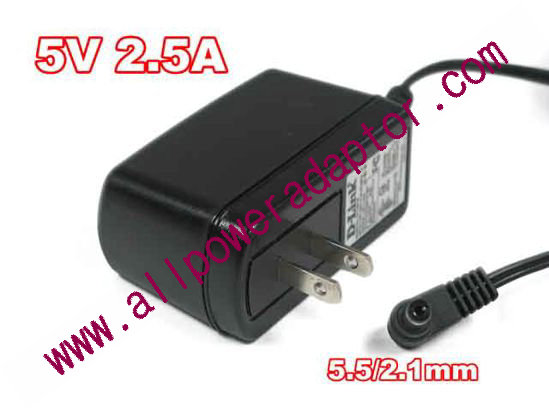 D-Link AC to DC (D-Link) AC Adapter - NEW Original 5V 2.5A, 5.5/2.1mm, US 2-Pin Plug