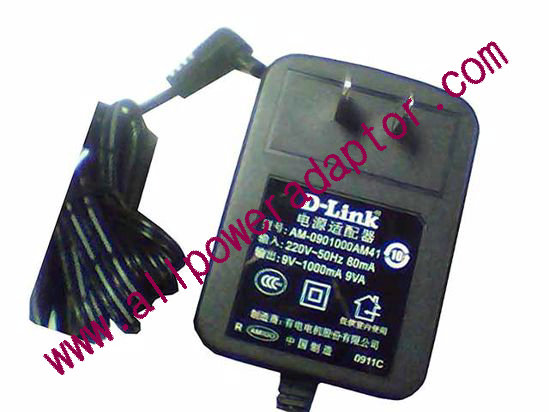 D-Link AC to DC (D-Link) AC Adapter - NEW Original 9V 1A, 4.75/1.7mm, US 2-Pin Plug