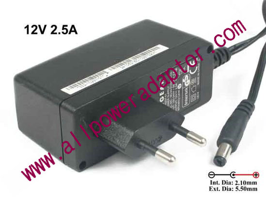 NETGEAR 332-10102-01 AC Adapter - NEW Original 12V 2.5A, 5.5/2.1mm, EU 2-Pin Plug
