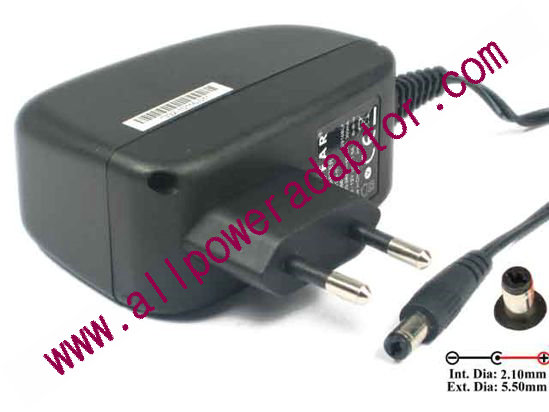 NETGEAR 332-10116-01 AC Adapter - NEW Original 12V 1.5A, 5.5/2.1mm, EU 2-Pin Plug
