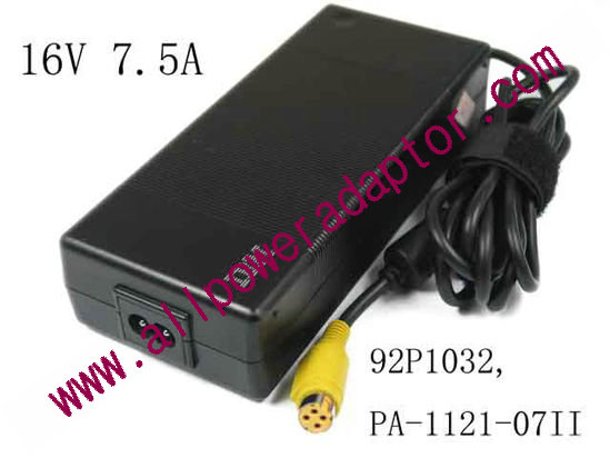 IBM AC Adapter - NEW Original 16V 7.5A, 4-Hole Din, 2-Prong