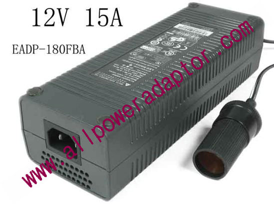 Delta Electronics EADP-180FBA AC Adapter - NEW Original 12V 15A, Car, 12V Socket, IEC C18