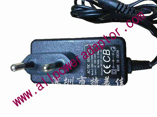 JENTEC AH1812-E AC Adapter - NEW Original 12V 1.5A, 5.5/2.1mm, EU 2-Pin, New