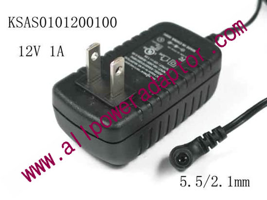 Ktec KSAS0101200100HU AC Adapter - NEW Original 12V 1A, 5.5/2.1mm, US 2-Pin, New