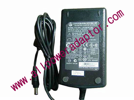 Li Shin LSE901B1260 AC Adapter - NEW Original 12V 5A, 5.5/2.1mm, C14, New