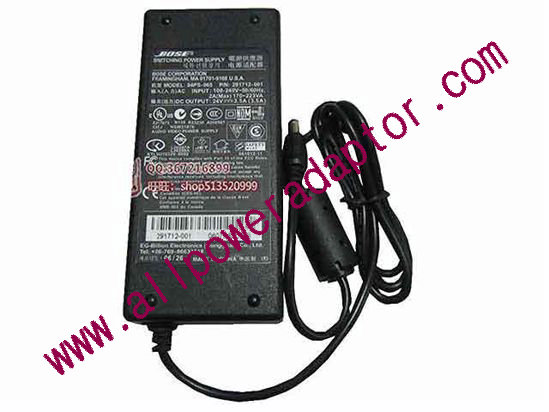 Other Brands Bose AC Adapter 94PS-065, 291712-001,24V 3.5A, Barrel 5.5/2.5mm, 2