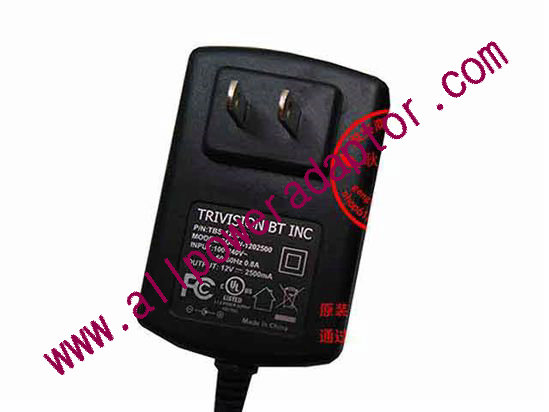 Other Brands TRIVISION AC Adapter - NEW Original CGSW-1202500, 12V 2A, 5.5/2.1mm, US 2-Pin, New