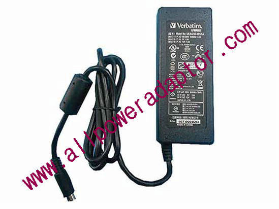 Other Brands Verbatim AC Adapter - NEW Original UEA325D-0512-A, 12V 1.5A, 5V 1.5A, 5-Pin, P1