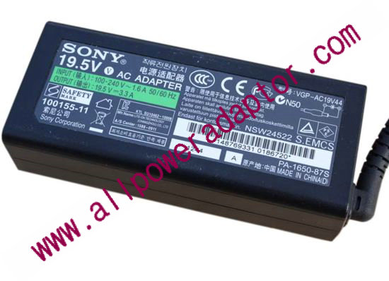 Sony Vaio SVT15 Series AC Adapter VGP-AC19V44,