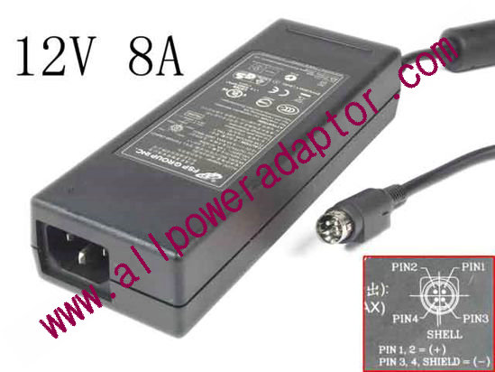 FSP Group Inc FSP096-DMAD1 AC Adapter- Laptop 12V 8A, 4P P1