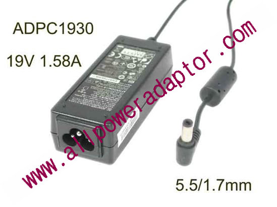 Acer Common Item (Acer) AC Adapter- Laptop 19V 1.58A, 5.5/1.7mm, 3-Prong